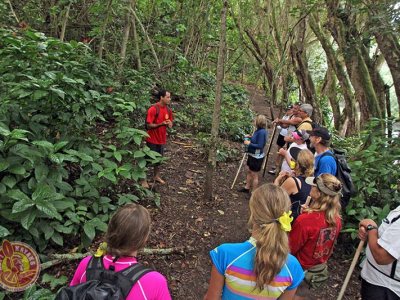 a group of people in a park