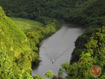 a train crossing a bridge over a river